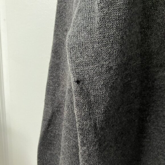 Vintage Boston Trader Sweater Mens L Grandpa Merino Wool Blend Geometric Vneck - Picture 3 of 6